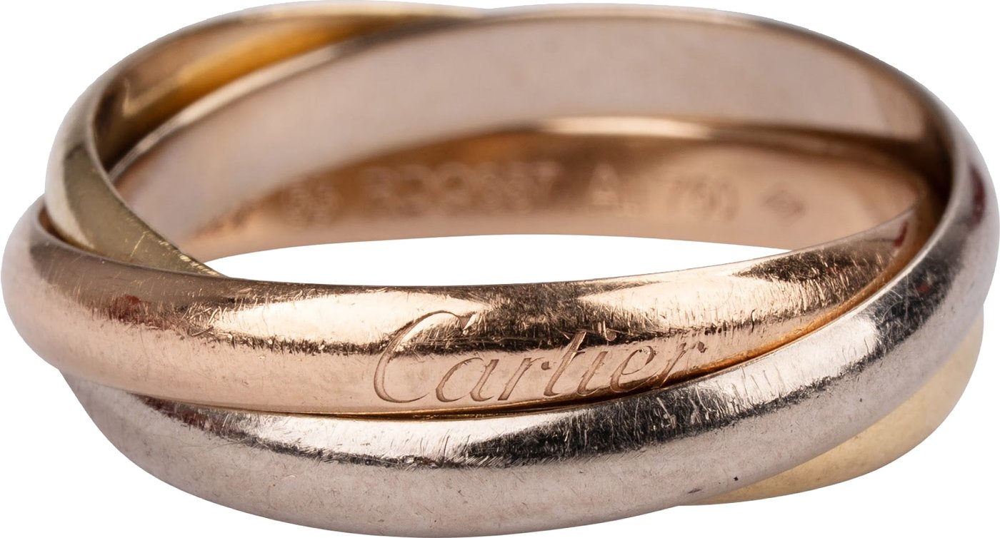 Cartier Au 750er Gold Rosegold & Silver Trinity Ring (#55)