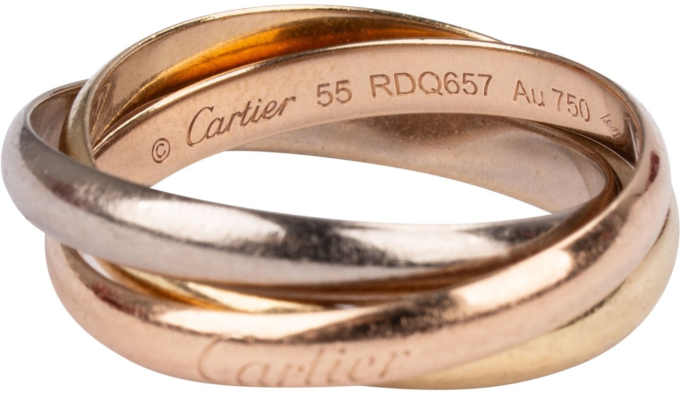 Cartier Au 750er Gold Rosegold & Silver Trinity Ring (#55)