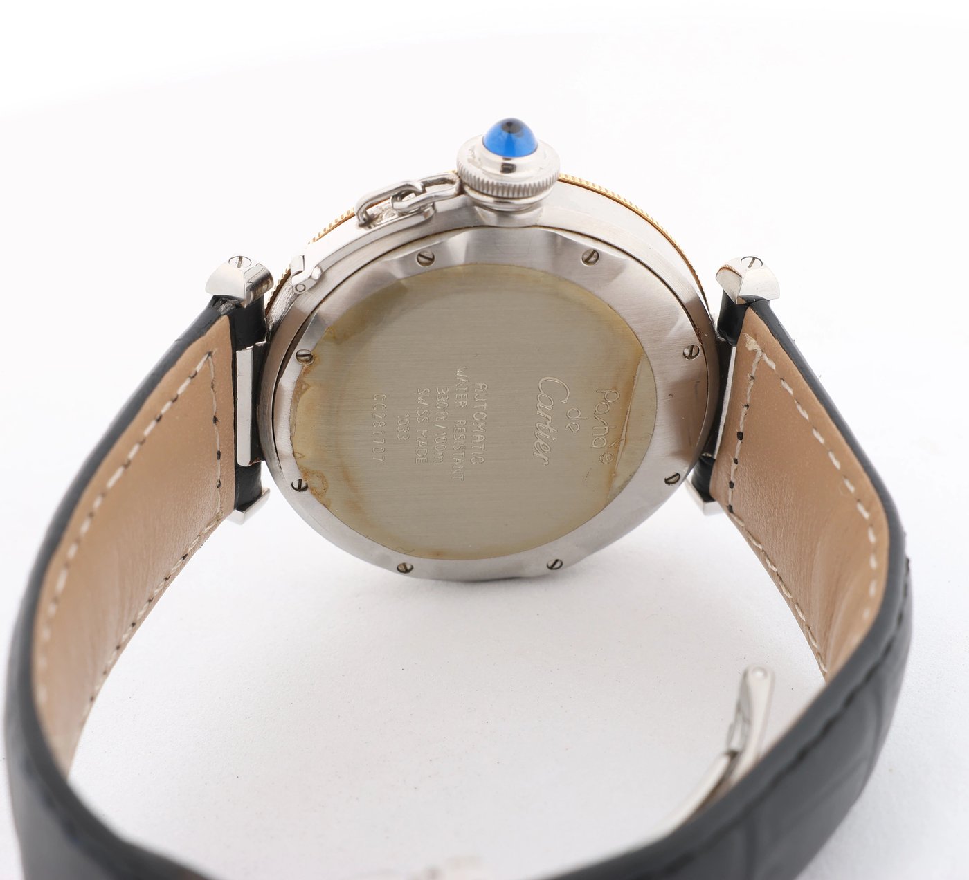 Cartier Pasha de Cartier Power Reserve W3101255 1033CC281707 SS×YG AT Watch with Beige Dial