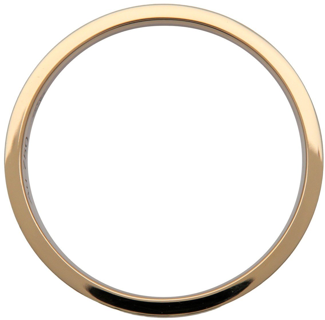 Cartier Vendome Louis Cartier Wedding Band 18K Tricolor Gold with Diamonds