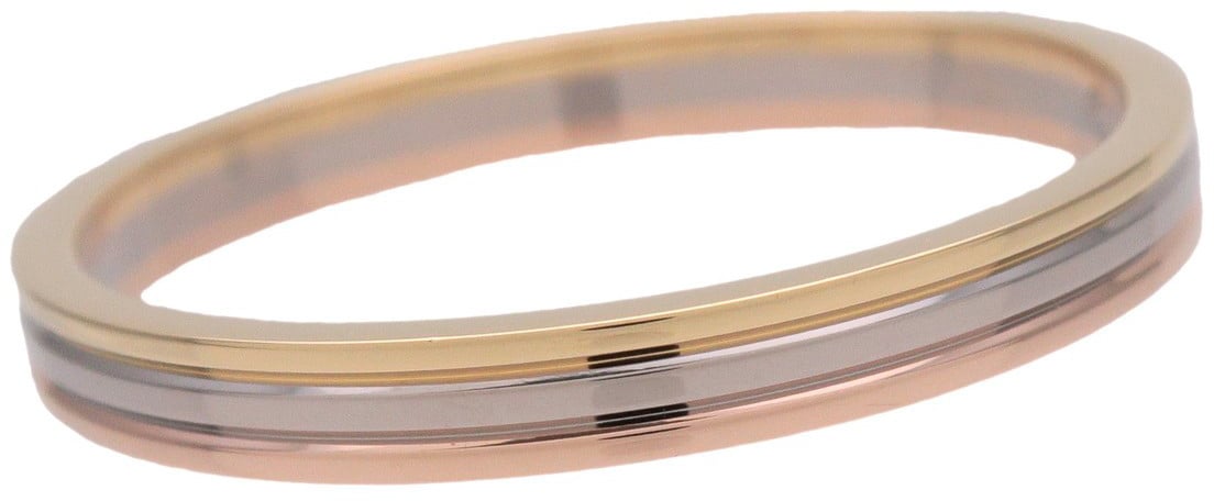 Cartier Vendome Louis Cartier Wedding Band 18K Tricolor Gold with Diamonds