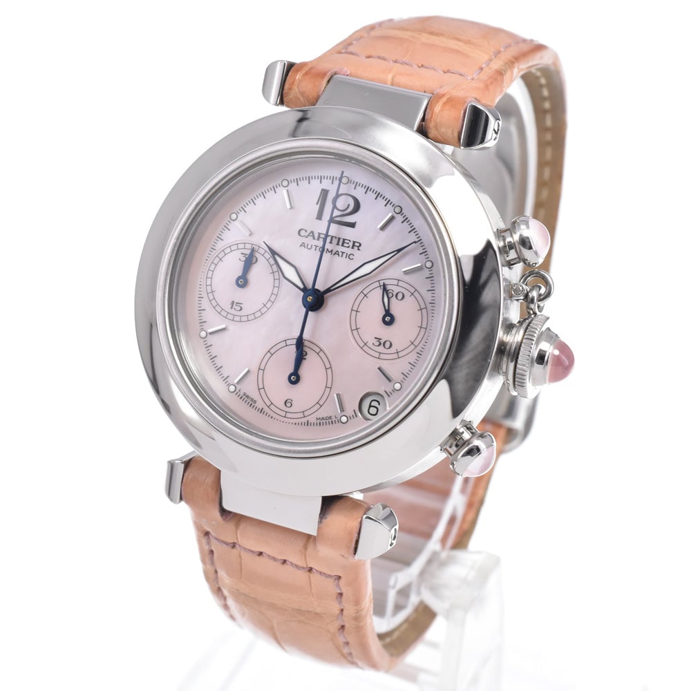 Cartier Pasha C Automatic Leather and Steel