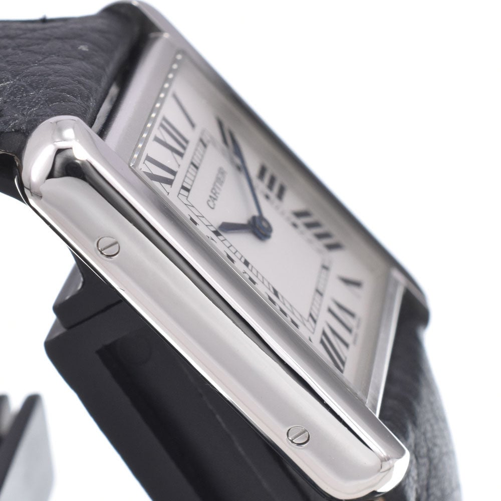 Cartier Tank Solo Quartz Stainless Steel and Leather 24