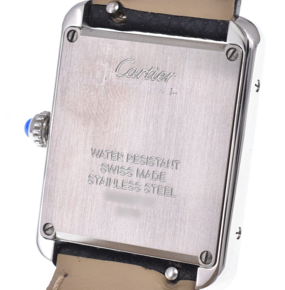 Cartier Tank Solo Quartz Stainless Steel and Leather 24