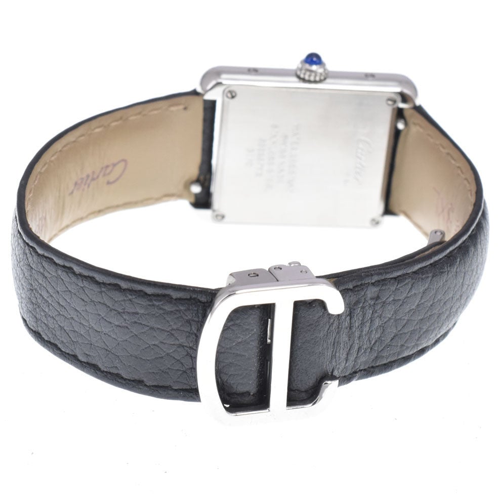 Cartier Tank Solo Quartz Stainless Steel and Leather 24
