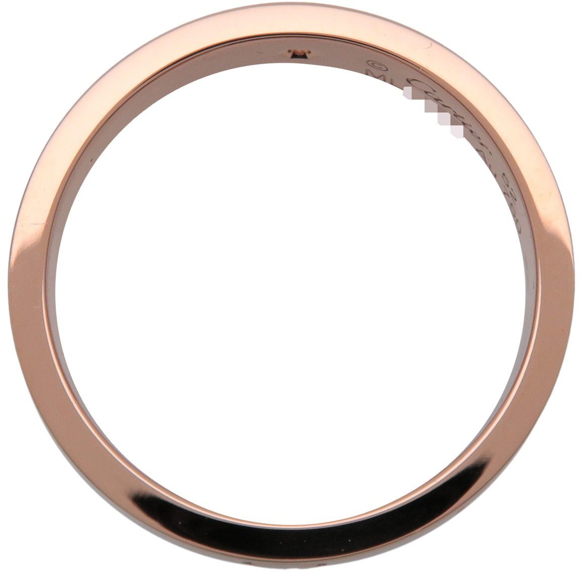 Cartier Love Wedding Band 1 Diamond 18K Rose Gold with Diamond