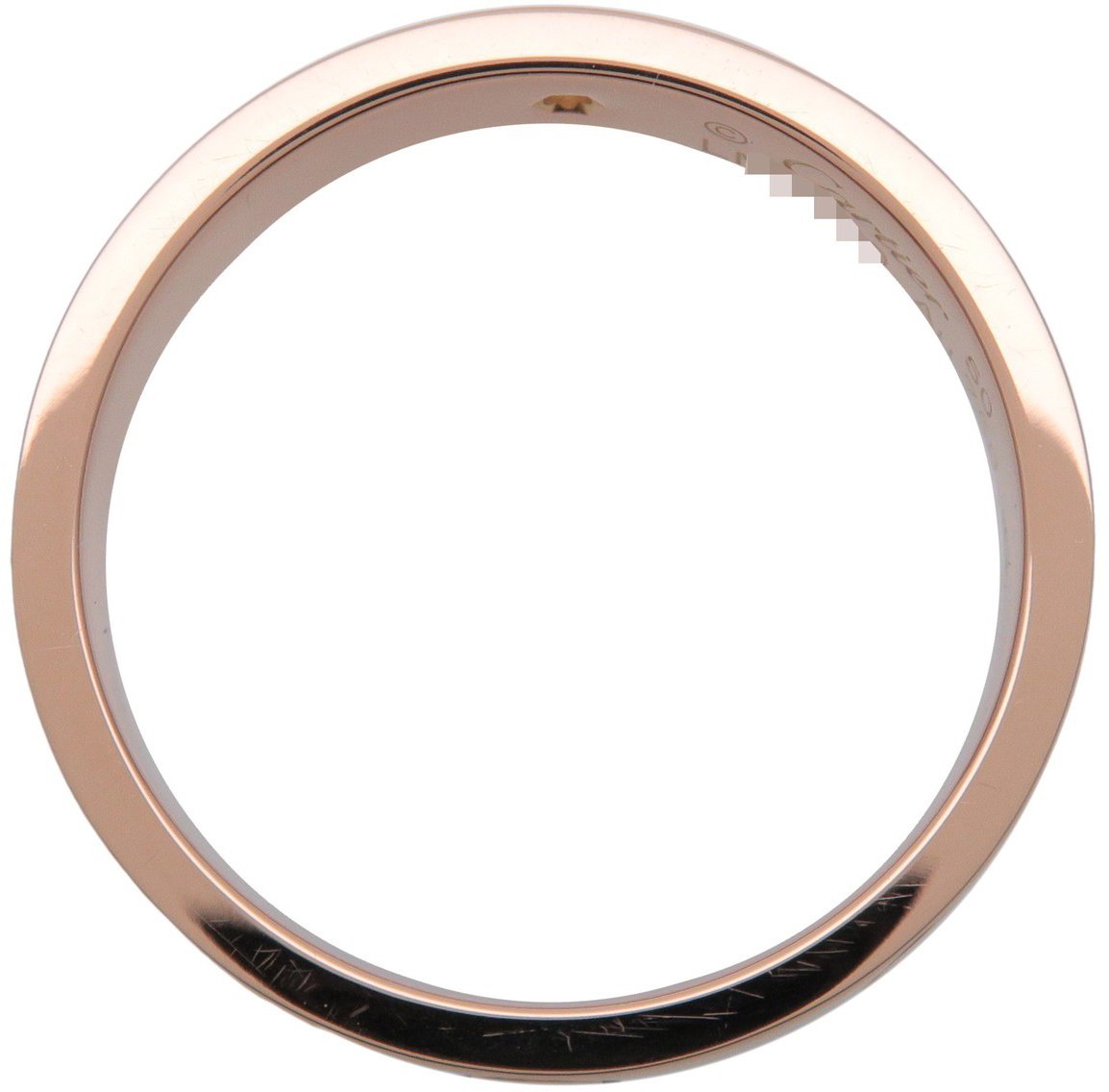 Cartier Love Wedding Band 1 Diamond 18K Rose Gold with Diamond