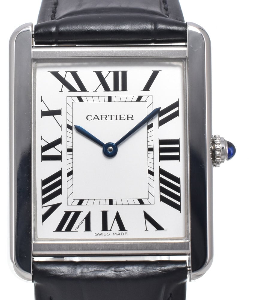 Cartier Tank Solo Quartz Stainless Steel and Leather 27