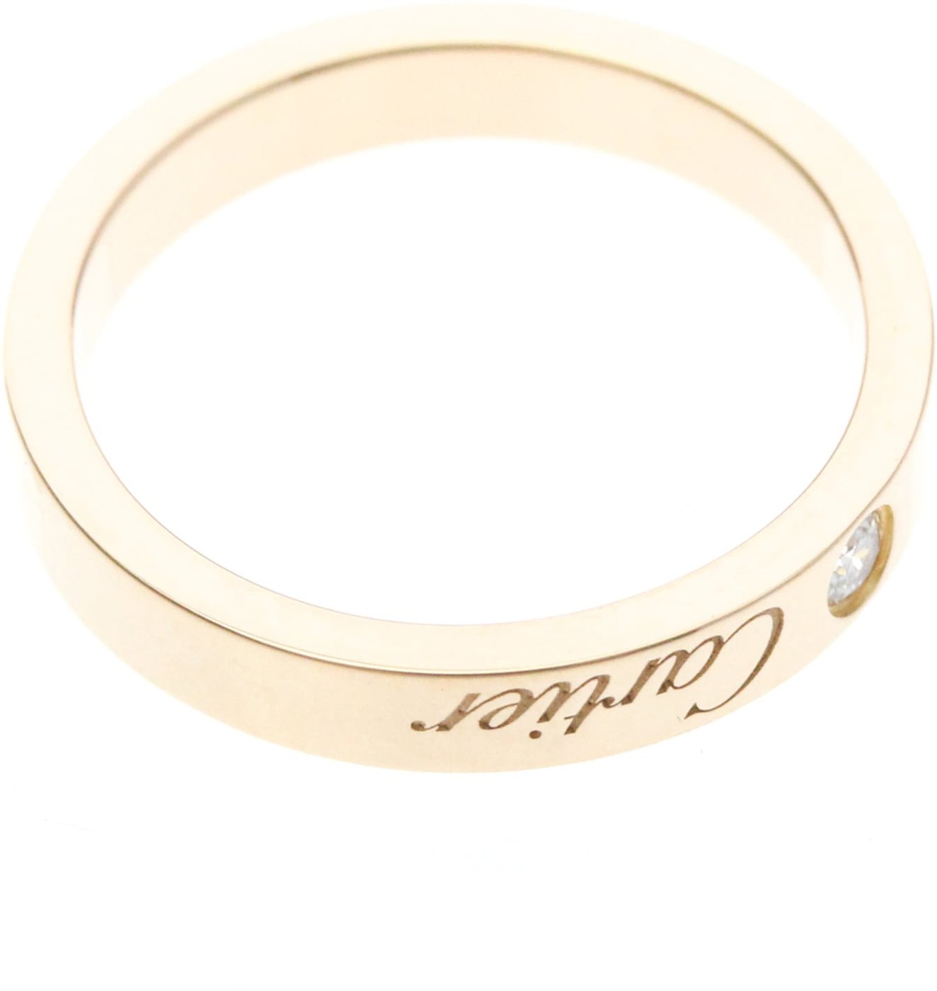 Cartier C de Cartier Wedding Band 18K Rose Gold with Diamond