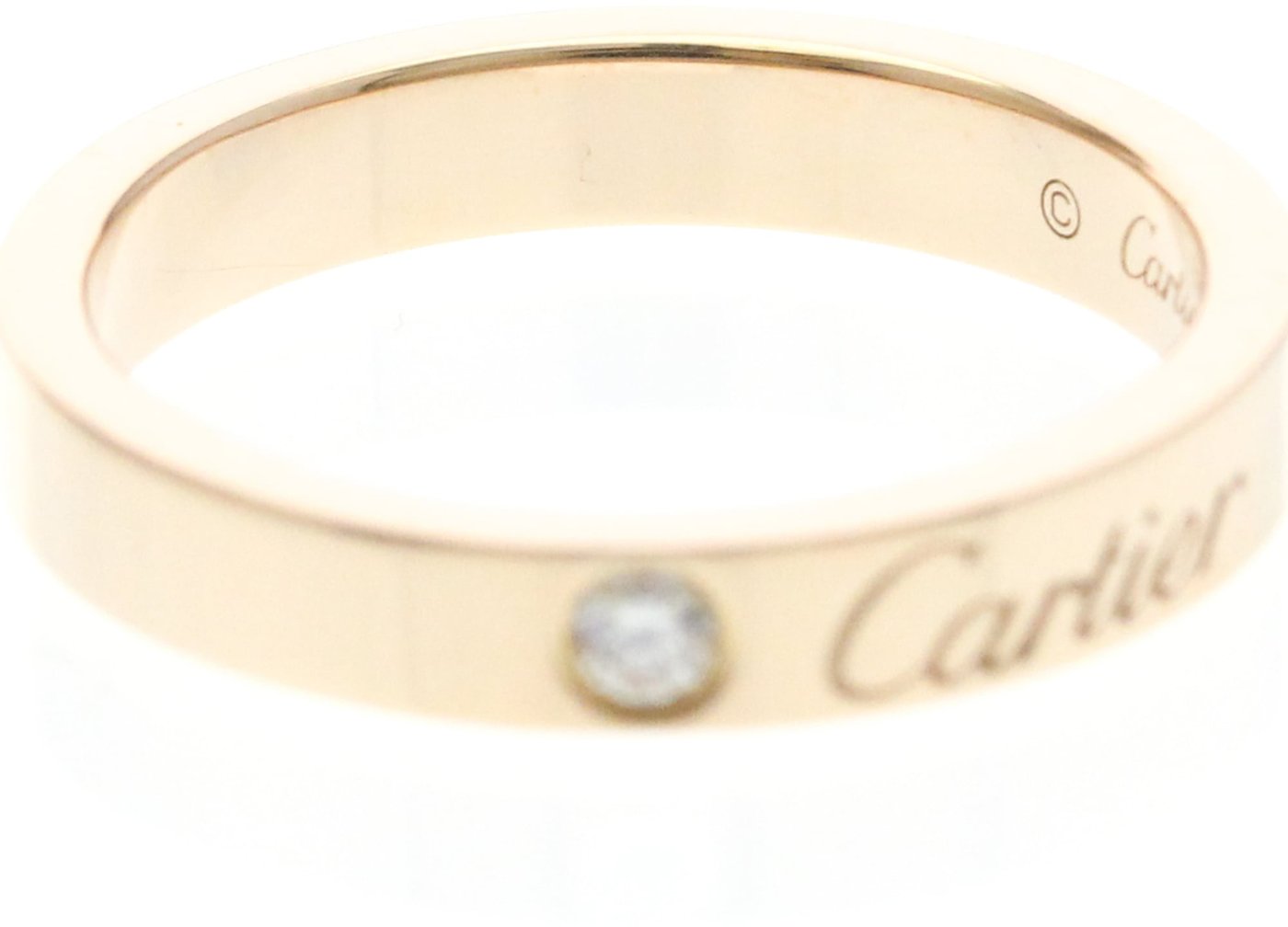Cartier C de Cartier Wedding Band 18K Rose Gold with Diamond