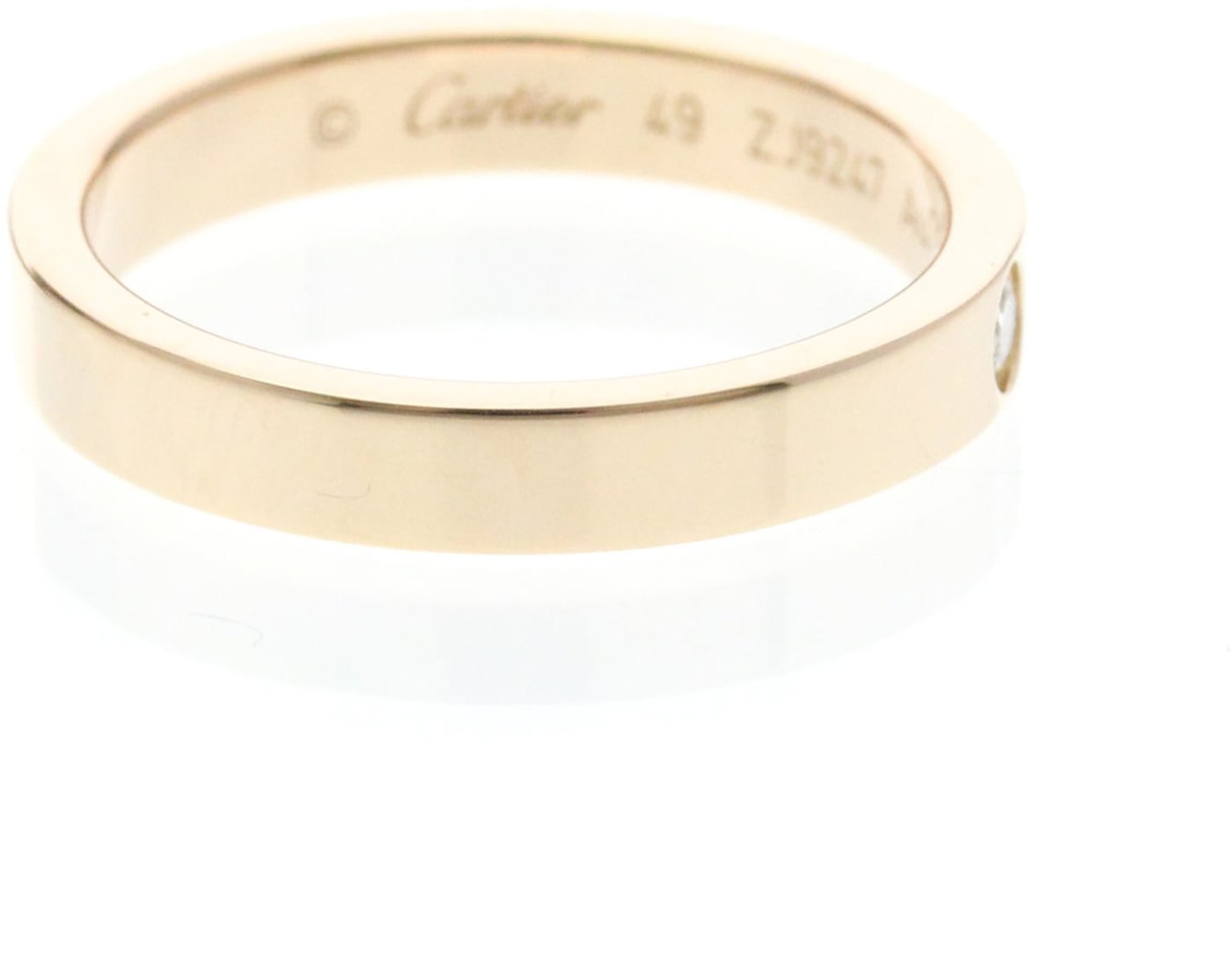 Cartier C de Cartier Wedding Band 18K Rose Gold with Diamond