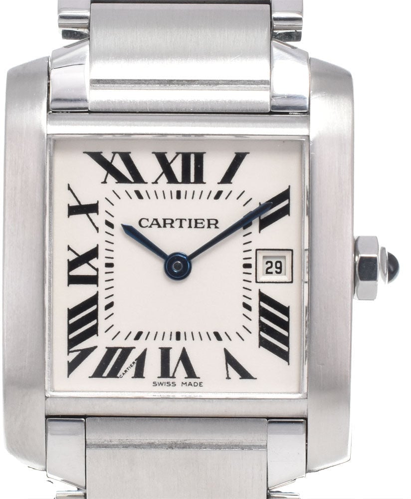 Cartier Tank Francaise Quartz Stainless Steel and Rose Gold with Mother of Pearl 25