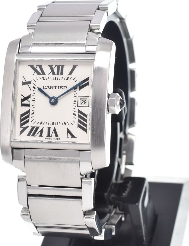 Cartier Tank Francaise Quartz Stainless Steel and Rose Gold with Mother of Pearl 25