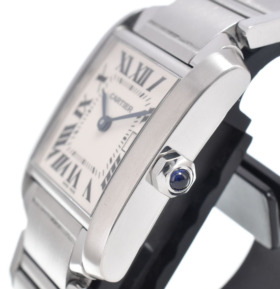 Cartier Tank Francaise Quartz Stainless Steel and Rose Gold with Mother of Pearl 25