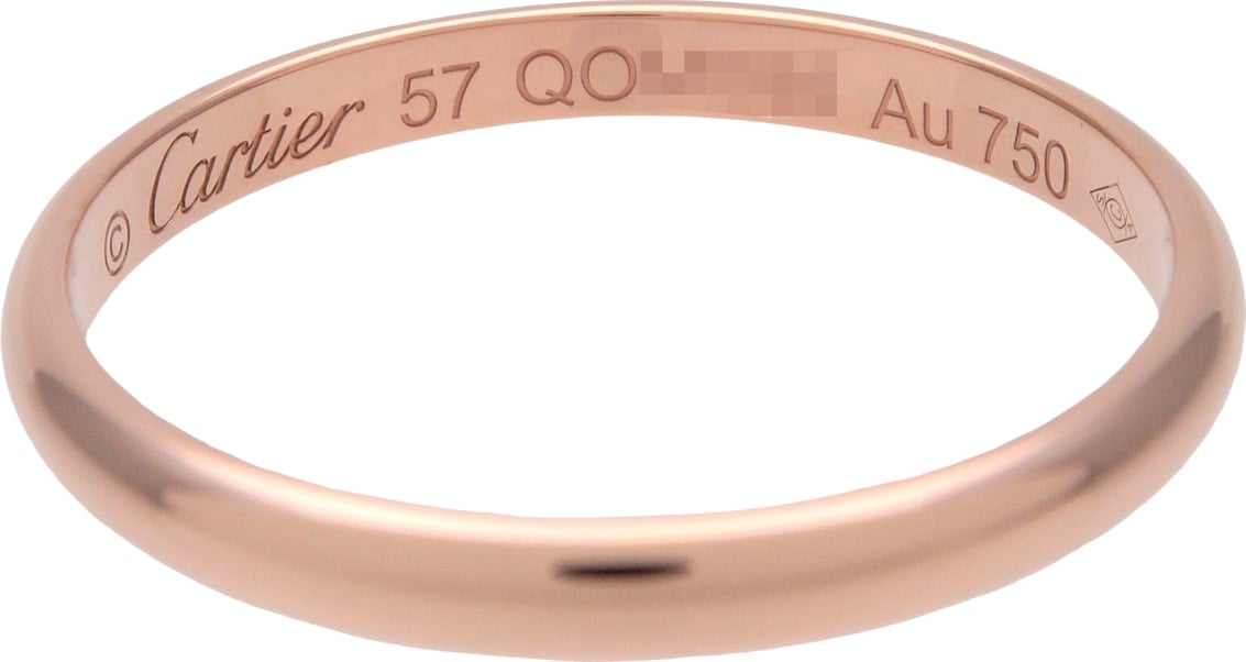 Cartier 1895 Wedding Band 18K Rose Gold 2.5mm