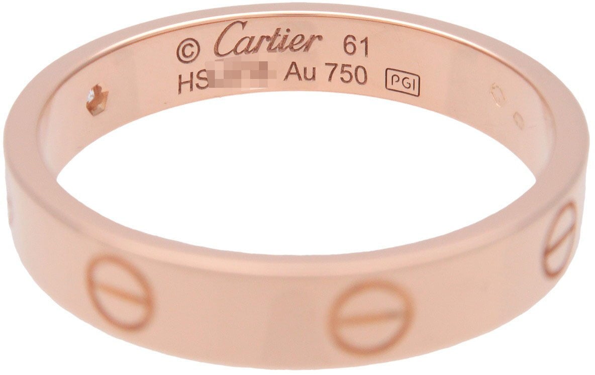 Cartier Love Wedding Band 1 Diamond 18K Rose Gold with Diamond