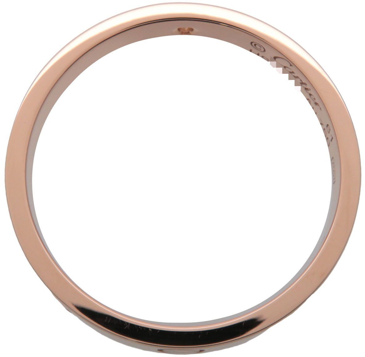 Cartier Love Wedding Band 1 Diamond 18K Rose Gold with Diamond