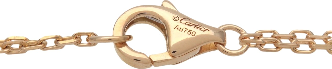 Cartier 2 Diamonds Love Pendant 18K Yellow Gold and Diamonds
