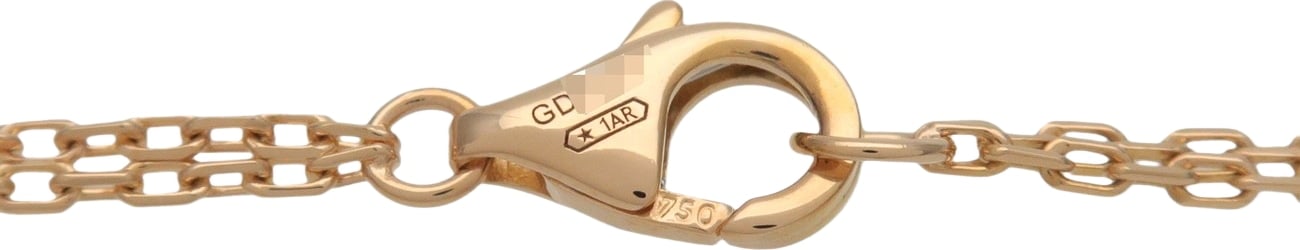 Cartier 2 Diamonds Love Pendant 18K Yellow Gold and Diamonds