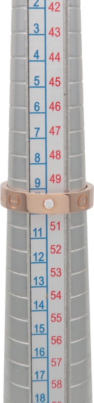 Cartier Love Wedding Band 1 Diamond 18K Rose Gold with Diamond