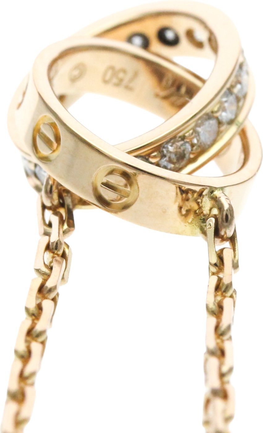 Cartier Love Interlocking 18K Rose Gold with Diamonds
