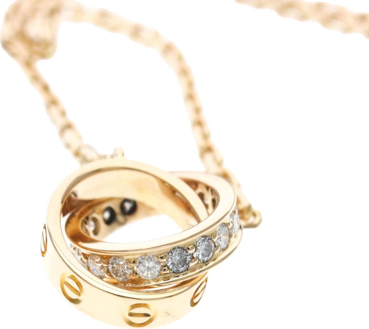 Cartier Love Interlocking 18K Rose Gold with Diamonds