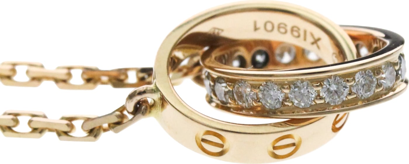 Cartier Love Interlocking 18K Rose Gold with Diamonds