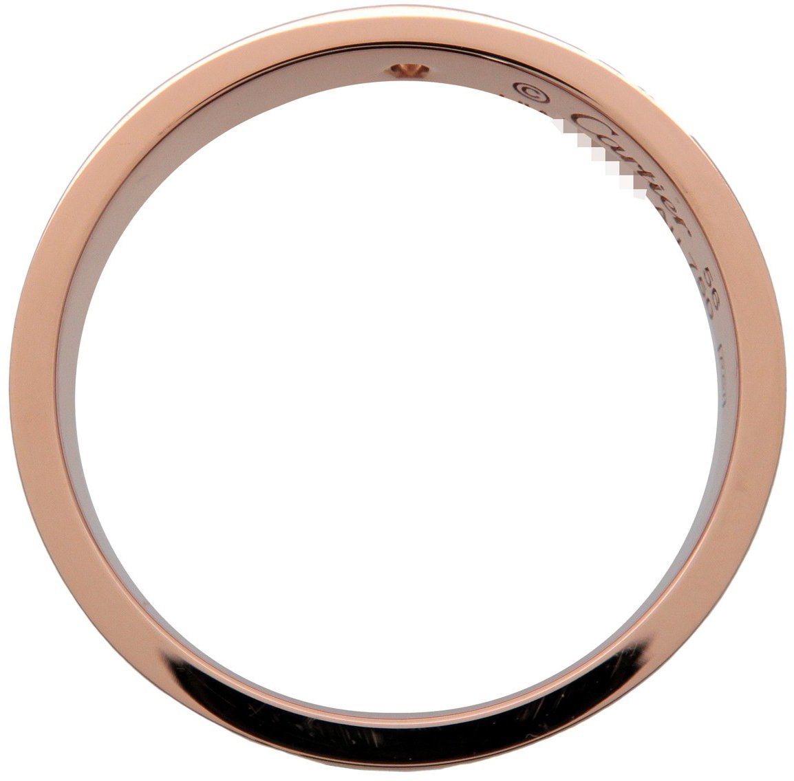 Cartier Love Wedding Band 1 Diamond 18K Rose Gold with Diamond