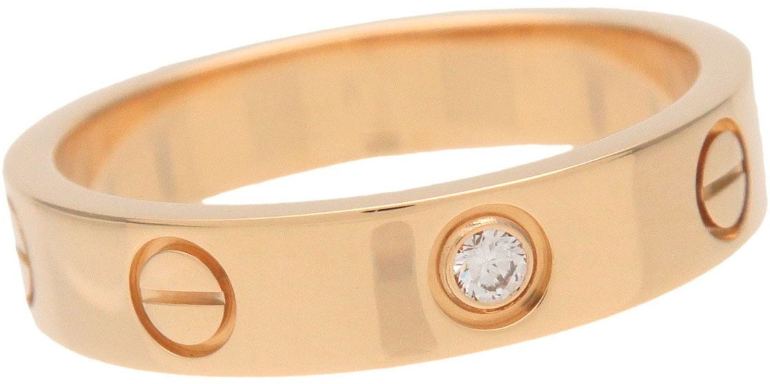 Cartier Love Wedding Band 1 Diamond 18K Yellow Gold with Diamond