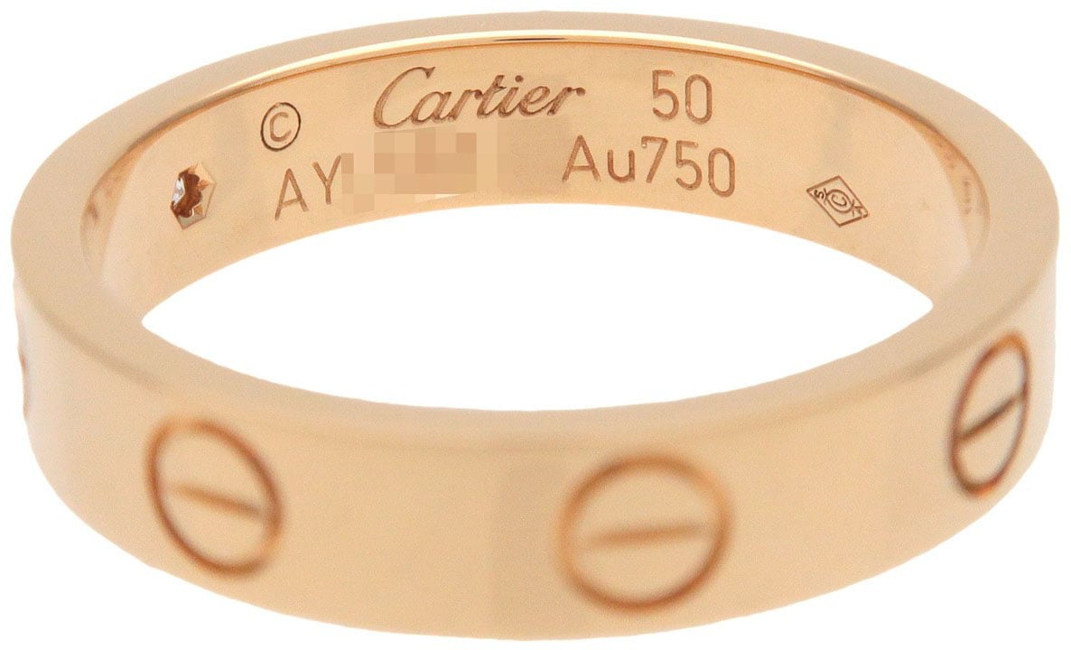 Cartier Love Wedding Band 1 Diamond 18K Yellow Gold with Diamond