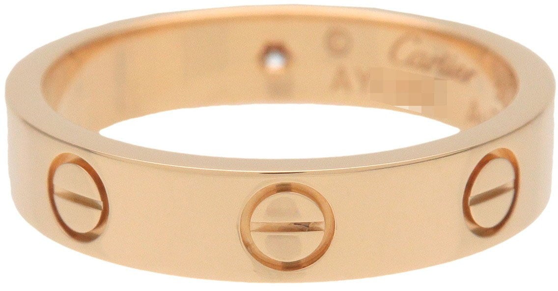 Cartier Love Wedding Band 1 Diamond 18K Yellow Gold with Diamond