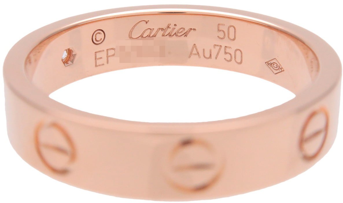 Cartier Love Wedding Band 1 Diamond 18K Rose Gold with Diamond
