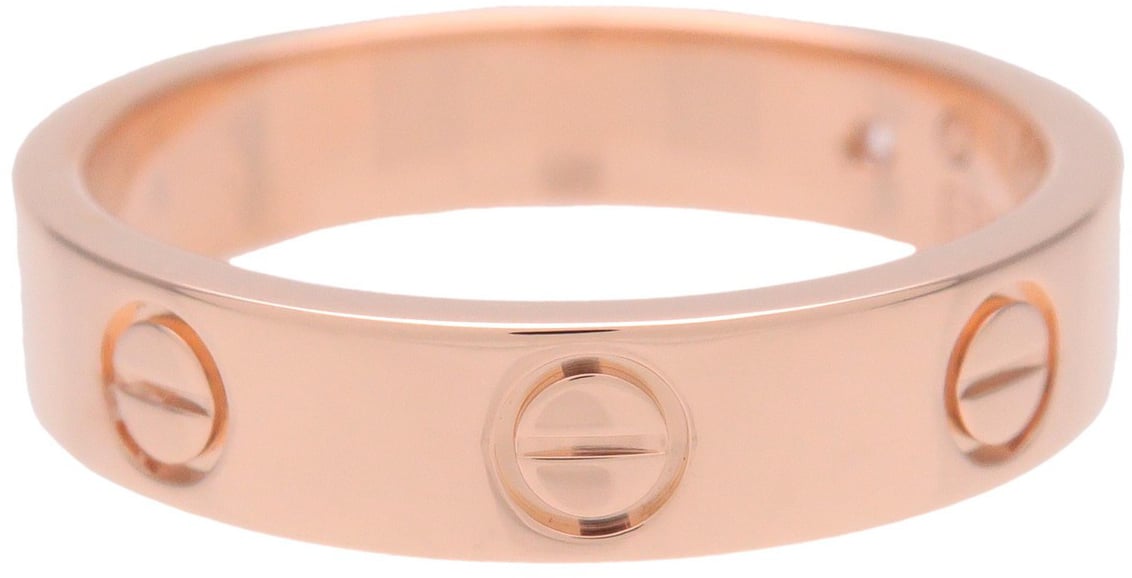 Cartier Love Wedding Band 1 Diamond 18K Rose Gold with Diamond