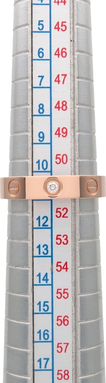 Cartier Love Wedding Band 1 Diamond 18K Rose Gold with Diamond