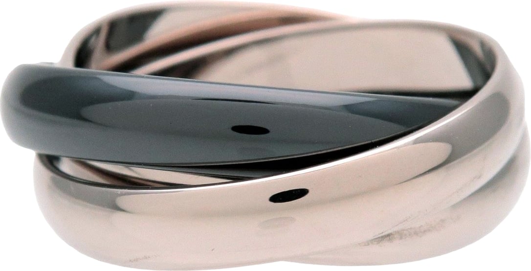 Cartier Trinity 18K White Gold and Ceramic Medium