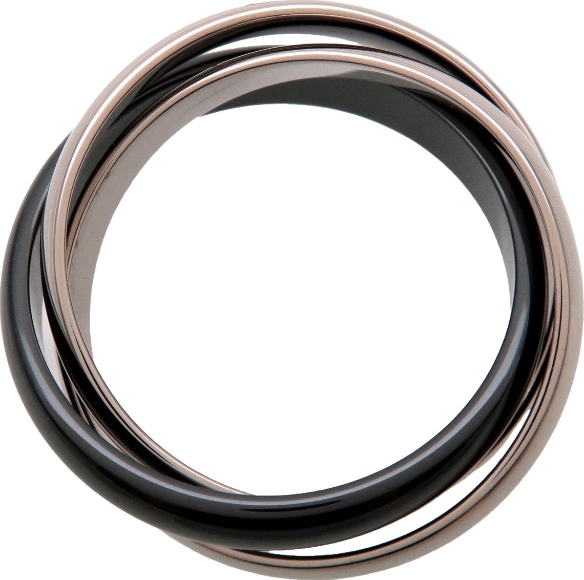 Cartier Trinity 18K White Gold and Ceramic Medium