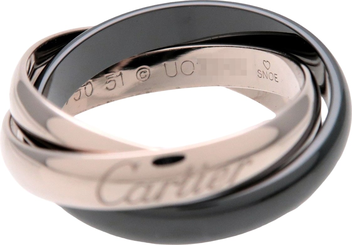 Cartier Trinity 18K White Gold and Ceramic Medium