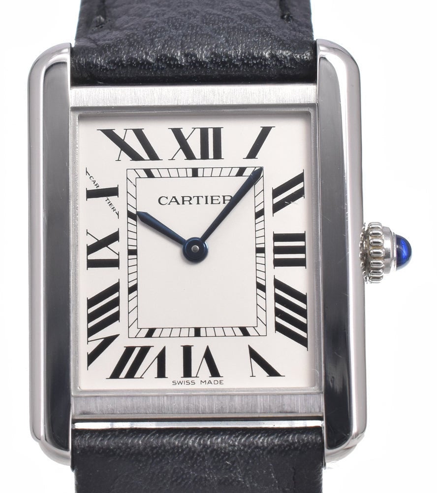 Cartier Tank Solo Quartz Stainless Steel and Leather 24