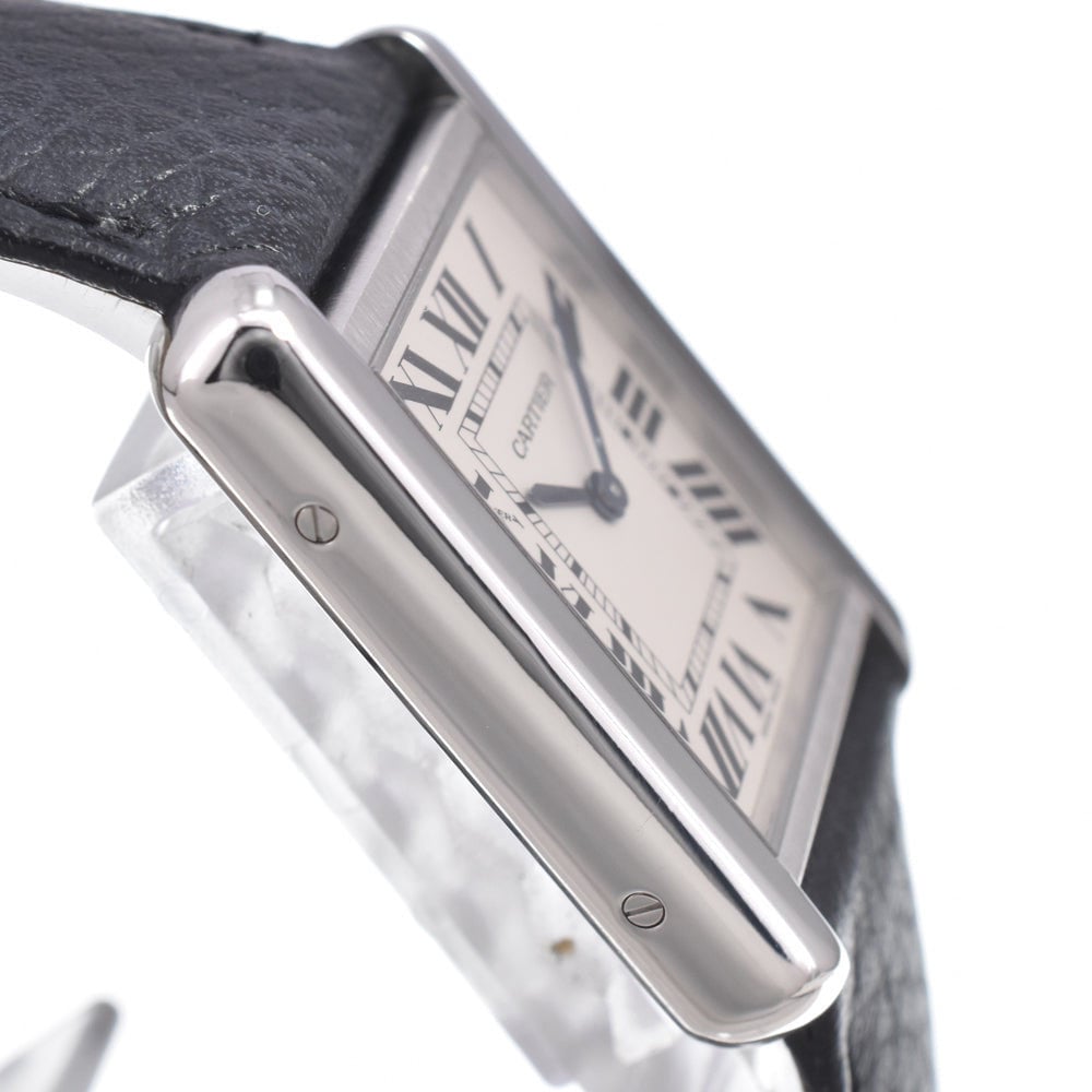 Cartier Tank Solo Quartz Stainless Steel and Leather 24