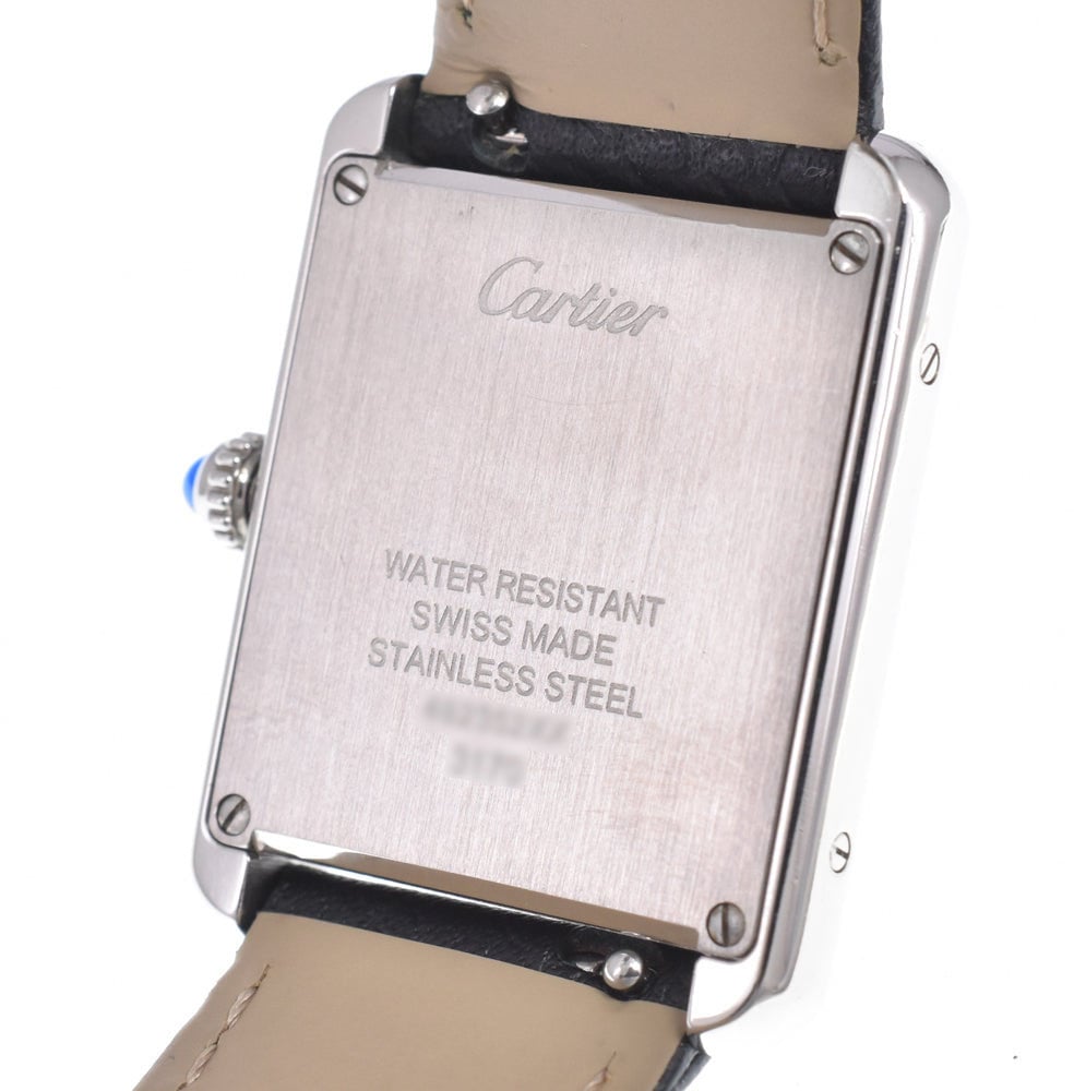 Cartier Tank Solo Quartz Stainless Steel and Leather 24