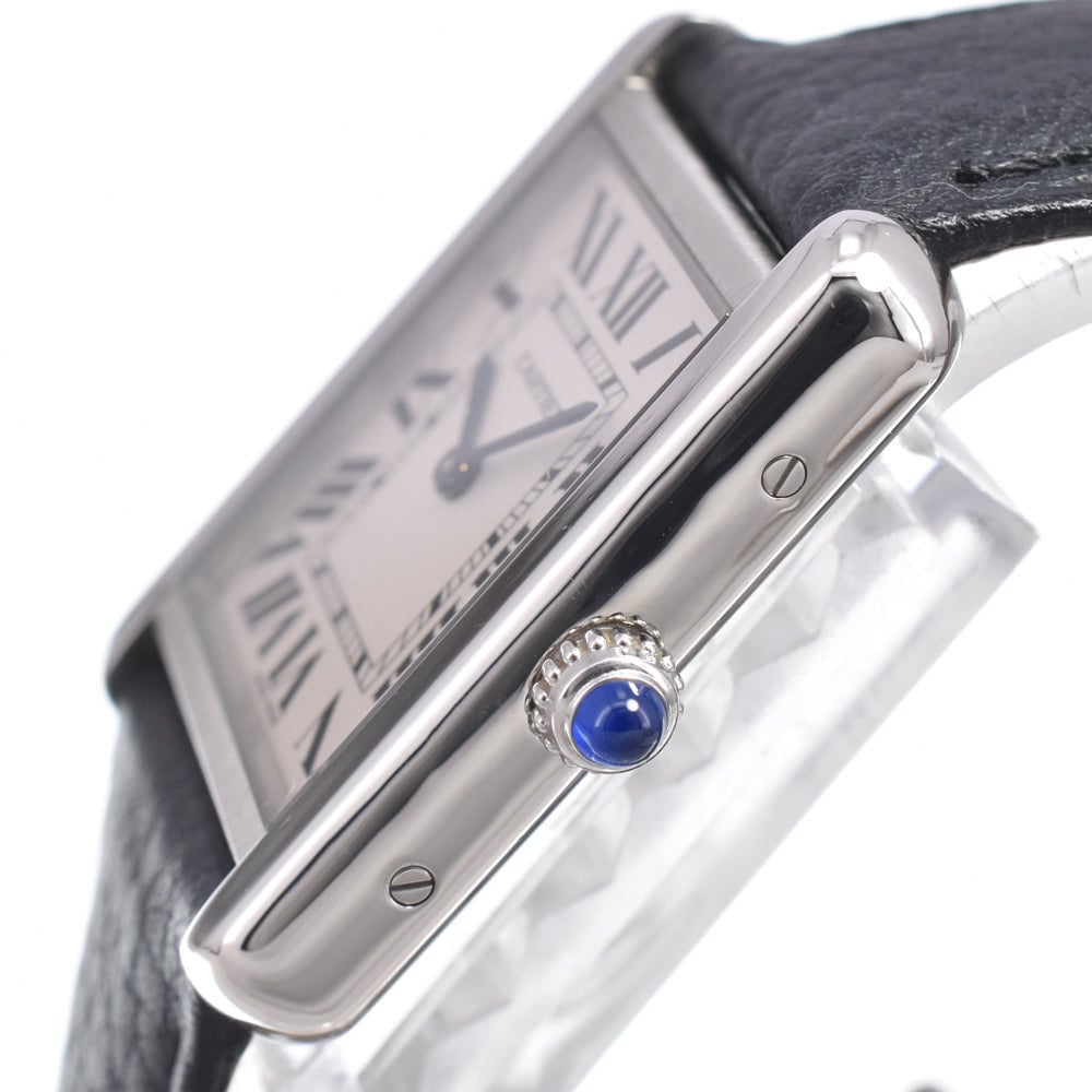 Cartier Tank Solo Quartz Stainless Steel and Leather 24