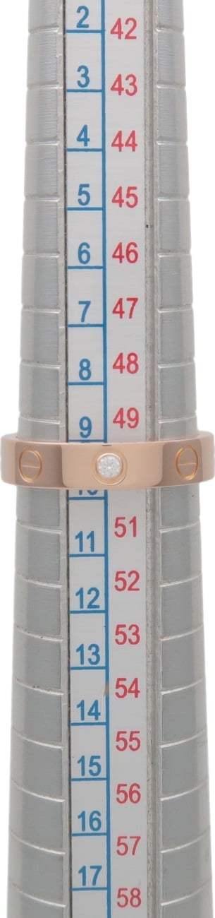 Cartier Love Wedding Band 1 Diamond 18K Rose Gold with Diamond