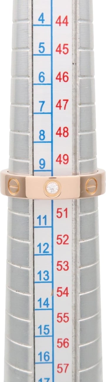 Cartier Love Wedding Band 1 Diamond 18K Rose Gold with Diamond