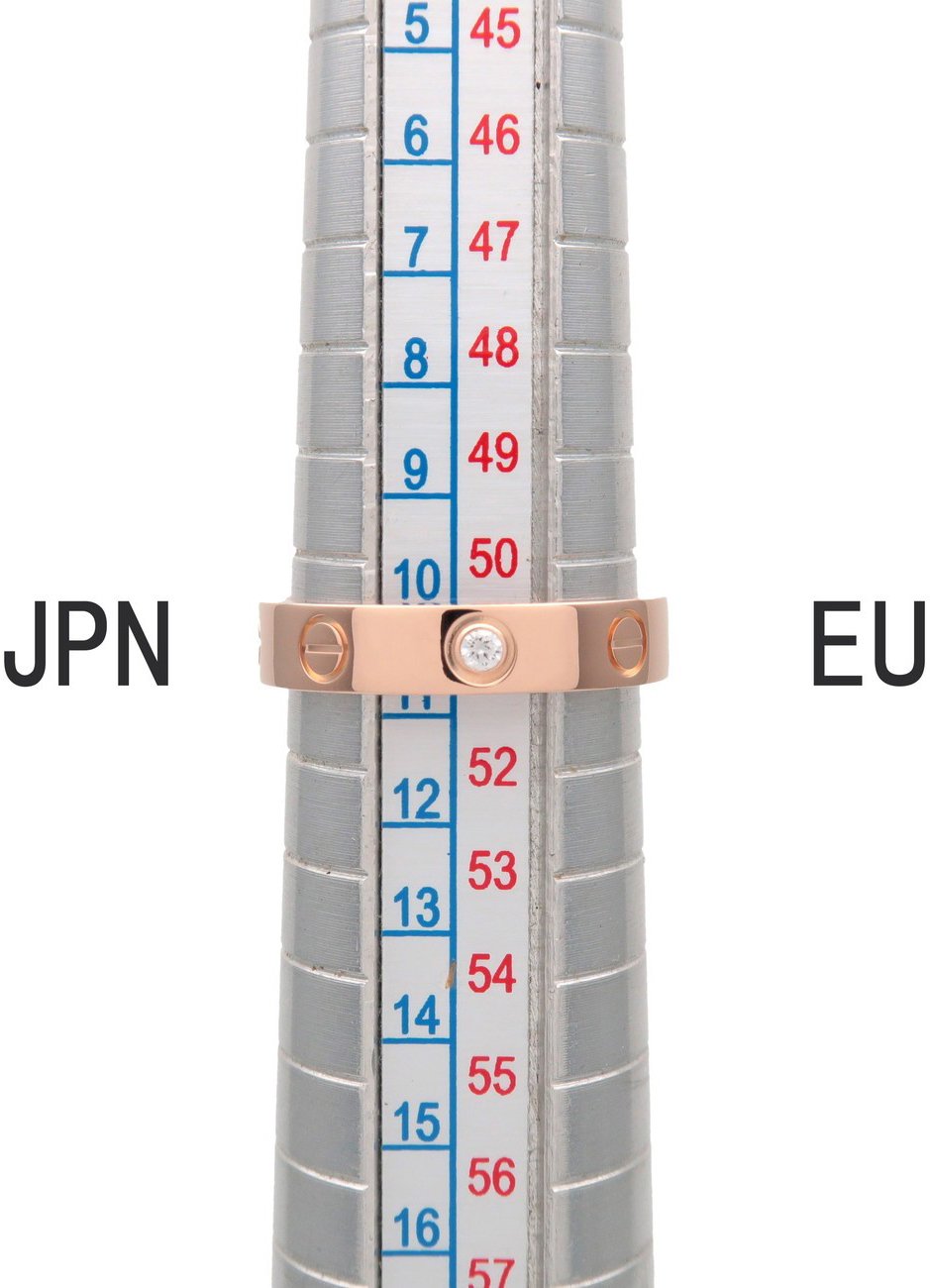 Cartier Love Wedding Band 1 Diamond 18K Rose Gold with Diamond