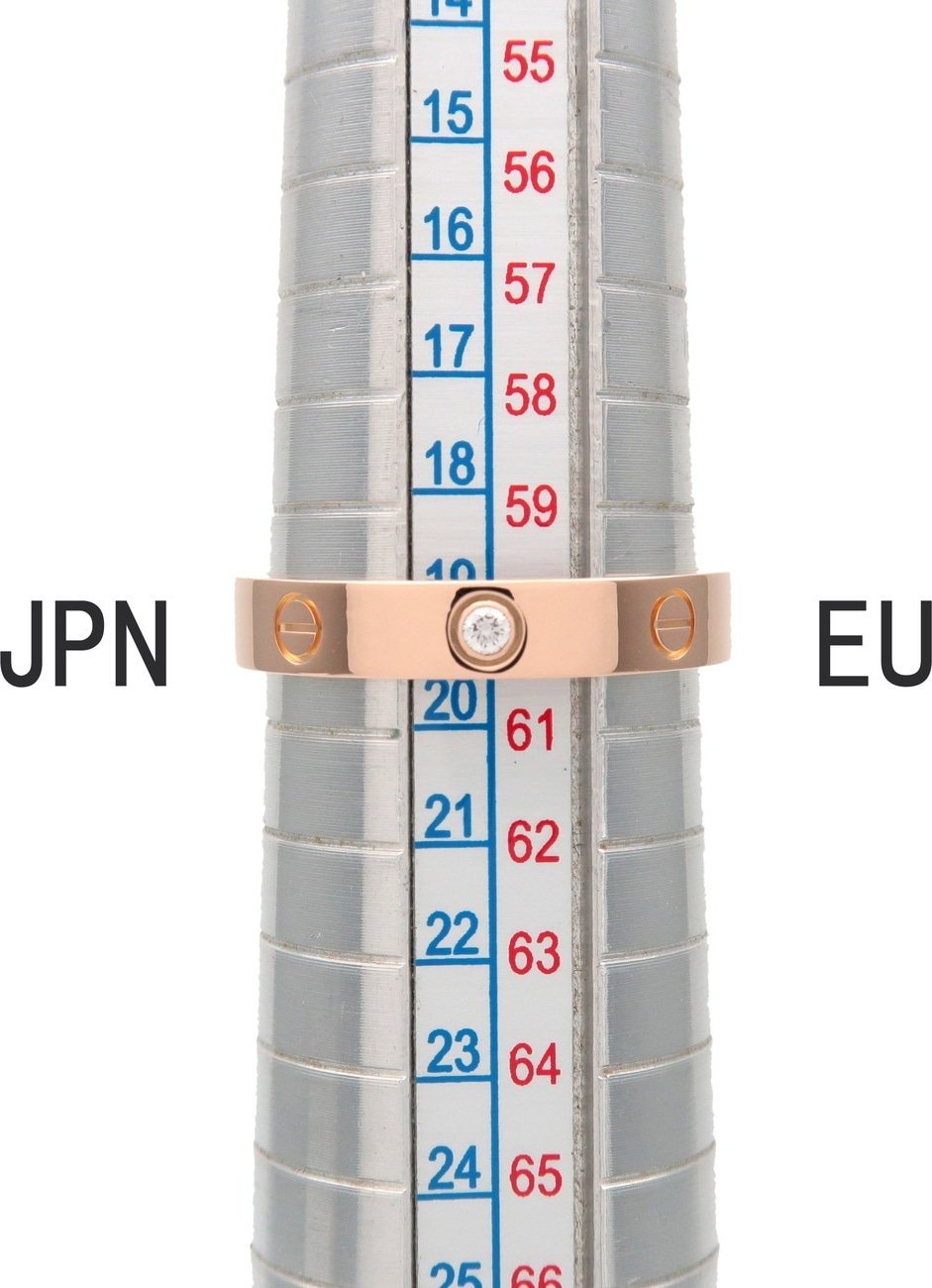 Cartier Love Wedding Band 1 Diamond 18K Rose Gold with Diamond