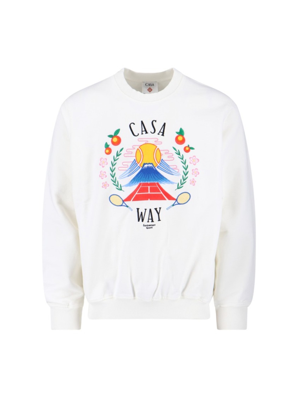 "Casa Way Mountain" Logo Sweatshirt – White
