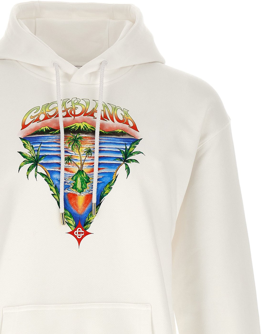 Casablanca White Organic Cotton Sweatshirt