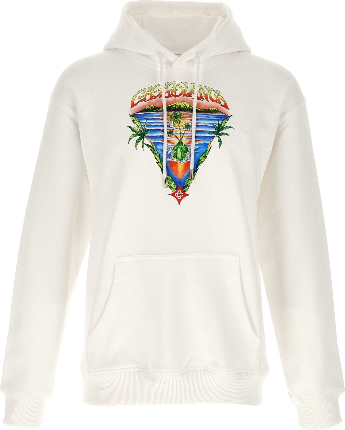 Casablanca White Organic Cotton Sweatshirt