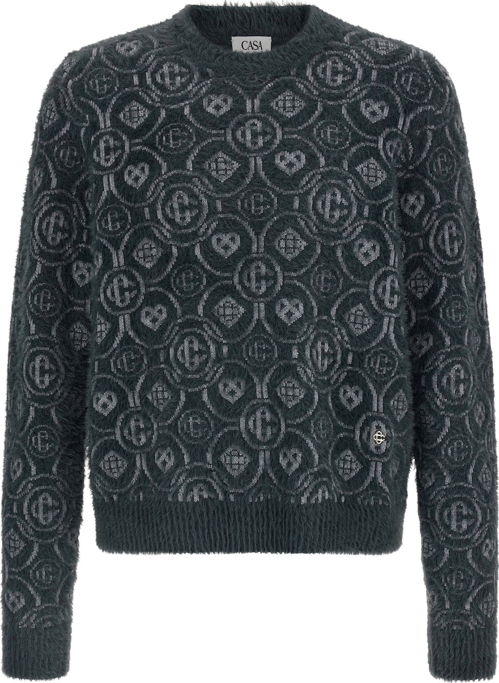 Casablanca Gray Wool Cardigan