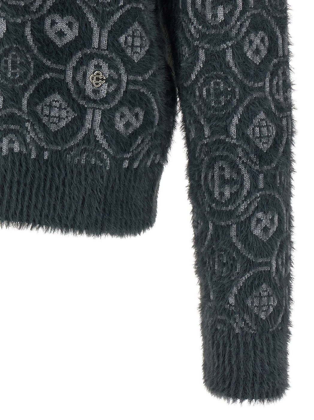 Casablanca Gray Wool Cardigan